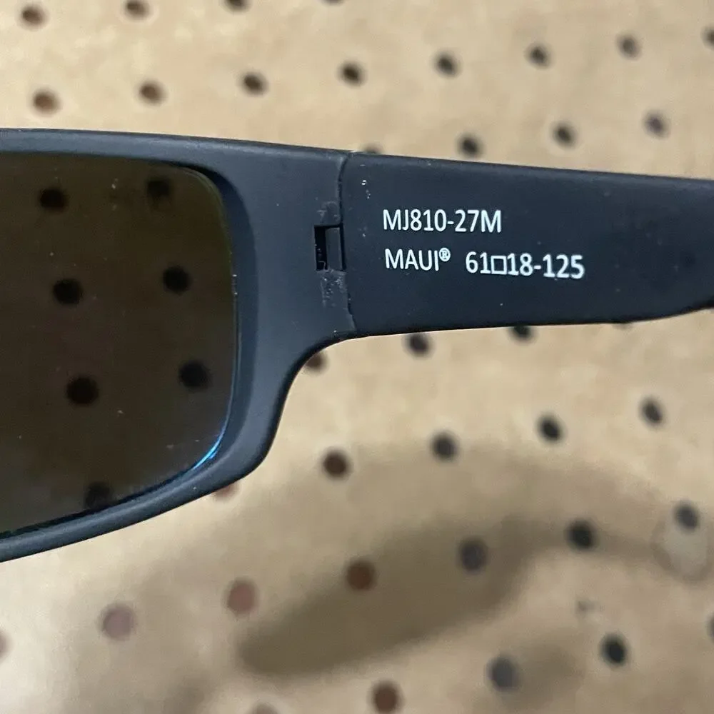 Maui Jim Local Kine Sunglasses Mens Black MJ810-27M Transparent Lenses 61-18-125